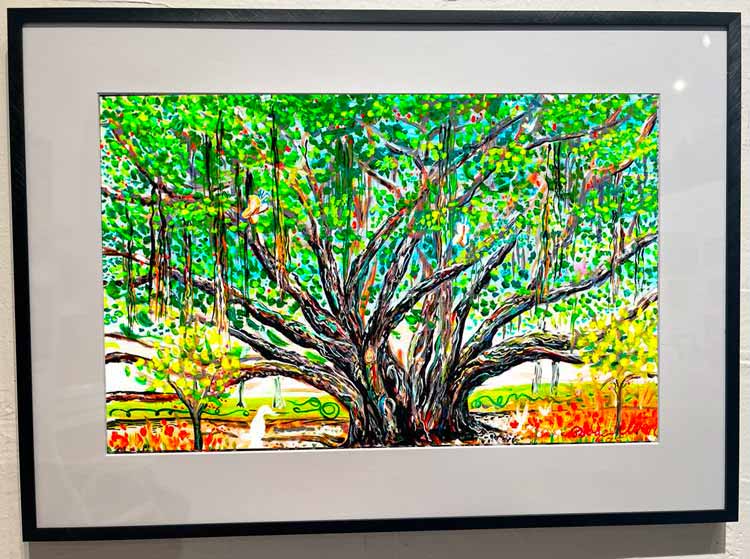 Colored Banyan Tree - Framed Hawaii Art Prints