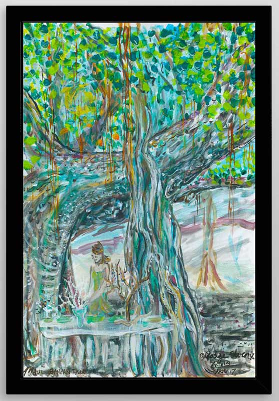 Maui Banyan Tree Art Shows - Framed Hawaii Art Prints